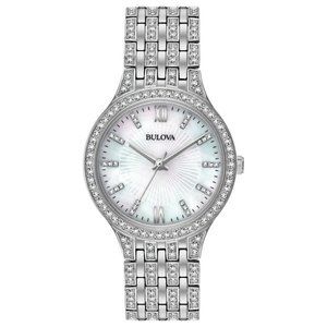 Bulova Women's Watch Quartz Swarovski Crystal Accent Silver-Tone 32mm 96L242